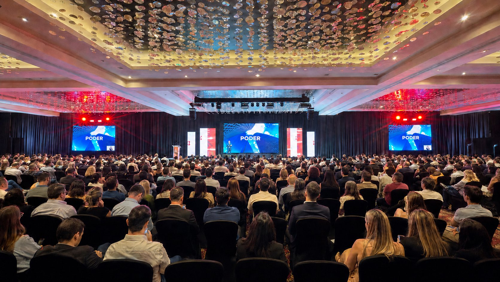 Producción técnica y escenario del evento corporativo BAC PYMES